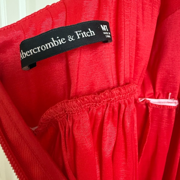 Excellent Like New Red Abercrombie & Fitch Maxi Dress. Size Medium Tall. - Picture 6 of 8